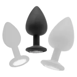 Ouch! Plug diamond Large – 7 x 3.5 cm Noir